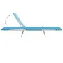 Folding sun loungers 2 units steel and blue fabric by vidaXL, Loungers - Ref: Foro24-310344, Price: 89,16 €, Discount: %