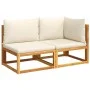 Sofá de jardín 2 plazas con cojines madera maciza de acacia by , Outdoor sofas - Ref: Foro24-4008179, Price: 233,37 €, Discou...