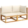 Sofá de jardín 2 plazas con cojines madera maciza de acacia by , Outdoor sofas - Ref: Foro24-4008179, Price: 237,51 €, Discou...