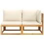 Sofá de jardín 2 plazas con cojines madera maciza de acacia by , Outdoor sofas - Ref: Foro24-4008179, Price: 233,37 €, Discou...