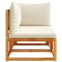 Sofá de jardín 2 plazas con cojines madera maciza de acacia by , Outdoor sofas - Ref: Foro24-4008179, Price: 237,51 €, Discou...