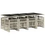 Set comedor jardín y cojines 13 pzas ratán sintético gris claro by , Garden sets - Ref: Foro24-3210803, Price: 812,31 €, Disc...