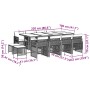 Garten-Esszimmer-Set mit 13-teiligen Kissen aus hellem grauem Kunst-Rattan. von , Gartensets - Ref: Foro24-3210803, Preis: 72...