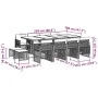 Set comedor jardín y cojines 13 pzas ratán sintético gris claro by , Garden sets - Ref: Foro24-3210803, Price: 812,31 €, Disc...