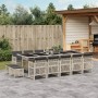 Set comedor jardín y cojines 15 pzas ratán sintético gris claro by , Garden sets - Ref: Foro24-3210815, Price: 855,82 €, Disc...