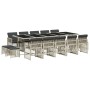 Set comedor jardín y cojines 15 pzas ratán sintético gris claro by , Garden sets - Ref: Foro24-3210815, Price: 855,82 €, Disc...