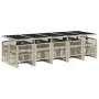 Set comedor jardín y cojines 15 pzas ratán sintético gris claro de , Conjuntos de jardín - Ref: Foro24-3210815, Precio: 960,8...