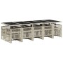 Set comedor jardín y cojines 15 pzas ratán sintético gris claro by , Garden sets - Ref: Foro24-3210815, Price: 855,82 €, Disc...