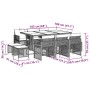 Set de comedor de jardín 11 pzas y cojines ratán sintético gris by , Garden sets - Ref: Foro24-3210791, Price: 527,77 €, Disc...