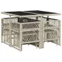Set comedor de jardín 9 pzas cojines ratán sintético gris claro by , Garden sets - Ref: Foro24-3210779, Price: 427,93 €, Disc...
