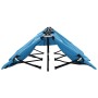 Tumbona doble plegable acero azul de vidaXL, Tumbonas - Ref: Foro24-310352, Precio: 115,02 €, Descuento: %