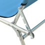 Folding sun lounger with blue aluminum awning by vidaXL, Loungers - Ref: Foro24-310362, Price: 64,98 €, Discount: %