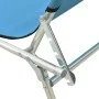 Folding sun lounger with blue aluminum awning by vidaXL, Loungers - Ref: Foro24-310362, Price: 74,16 €, Discount: %