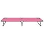 Tumbona plegable de acero rosa de vidaXL, Tumbonas - Ref: Foro24-310349, Precio: 74,23 €, Descuento: %