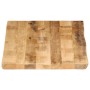 Massivholz-Tischplatte mit natürlicher Kante aus Mangoholz 120x60x2,5 cm. von , Tischplatten - Ref: Foro24-370672, Preis: 99,...