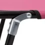 Tumbona plegable de acero rosa de vidaXL, Tumbonas - Ref: Foro24-310349, Precio: 74,23 €, Descuento: %