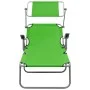 Green steel sun lounger with canopy by vidaXL, Loungers - Ref: Foro24-310335, Price: 82,16 €, Discount: %