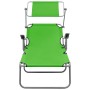 Sonnenliege mit grüner Stahlmarkise von vidaXL, Liegen - Ref: Foro24-310335, Preis: 84,32 €, Rabatt: %