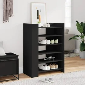 Mueble zapatero madera de ingeniería negro 74,5x37,5x100 cm by , Shoe racks and shoe organizers - Ref: Foro24-848431, Price: ...