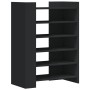 Schuhschrank aus schwarzer Ingenieurholz-MDF, 74,5x37,5x100 cm. von , Schuhregale und Schuhorganisatoren - Ref: Foro24-848431...