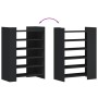 Schuhschrank aus schwarzer Ingenieurholz-MDF, 74,5x37,5x100 cm. von , Schuhregale und Schuhorganisatoren - Ref: Foro24-848431...