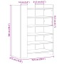 Schuhschrank aus schwarzer Ingenieurholz-MDF, 74,5x37,5x100 cm. von , Schuhregale und Schuhorganisatoren - Ref: Foro24-848431...