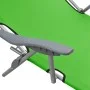 Green steel sun lounger with canopy by vidaXL, Loungers - Ref: Foro24-310335, Price: 82,16 €, Discount: %