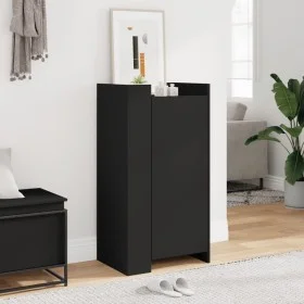 Schuhschrank aus schwarzer Ingenieurholz-MDF 52x37,5x100 cm. von , Schuhregale und Schuhorganisatoren - Ref: Foro24-848438, P...