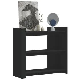 Mesa consola de madera de ingeniería negra 100x35x90 cm by , Side tables - Ref: Foro24-848473, Price: 75,66 €, Discount: %