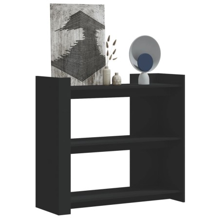 Mesa consola de madera de ingeniería negra 100x35x90 cm by , Side tables - Ref: Foro24-848473, Price: 76,86 €, Discount: %