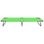 Green steel folding lounger by vidaXL, Loungers - Ref: Foro24-310347, Price: 54,06 €, Discount: %