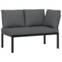 Set de sofás de jardín con cojines 4 piezas aluminio negro by , Garden sets - Ref: Foro24-3283687, Price: 533,78 €, Discount: %