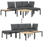 Set de sofás de jardín con cojines 4 piezas aluminio negro von , Gartensets - Ref: Foro24-3283679, Preis: 512,81 €, Rabatt: %