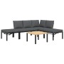 Set de sofás de jardín con cojines 5 piezas aluminio negro von , Gartensets - Ref: Foro24-3283691, Preis: 631,03 €, Rabatt: %