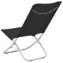 Folding beach chairs 2 units black fabric by vidaXL, Garden chairs - Ref: Foro24-310375, Price: 82,86 €, Discount: %