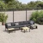 Set de sofás de jardín con cojines 5 piezas aluminio negro von , Gartensets - Ref: Foro24-3283693, Preis: 736,09 €, Rabatt: %