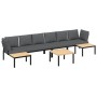 Set de sofás de jardín con cojines 5 piezas aluminio negro von , Gartensets - Ref: Foro24-3283693, Preis: 755,52 €, Rabatt: %