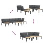 Set de sofás de jardín con cojines 5 piezas aluminio negro von , Gartensets - Ref: Foro24-3283693, Preis: 755,52 €, Rabatt: %