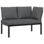 Set de sofás de jardín con cojines 3 piezas aluminio negro von , Gartensets - Ref: Foro24-3283685, Preis: 443,25 €, Rabatt: %