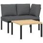 Set de sofás de jardín con cojines 2 piezas aluminio negro de , Conjuntos de jardín - Ref: Foro24-3283702, Precio: 260,48 €, ...