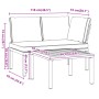 Set de sofás de jardín con cojines 2 piezas aluminio negro by , Garden sets - Ref: Foro24-3283702, Price: 268,50 €, Discount: %