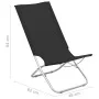 Folding beach chairs 2 units black fabric by vidaXL, Garden chairs - Ref: Foro24-310375, Price: 82,86 €, Discount: %