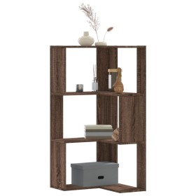 Estantería de esquina 3 niveles madera marrón roble 50x50x102cm by , Bookcases and shelves - Ref: Foro24-852597, Price: 55,60...