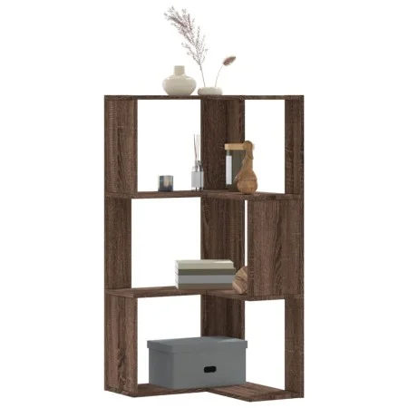 Eckregal 3 Ebenen aus Eichenholz in Braun 50x50x102cm von , Bücherregale und Regale - Ref: Foro24-852597, Preis: 54,69 €, Rab...