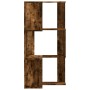 Estantería esquina 3 niveles madera roble ahumado 50x50x102 cm by , Bookcases and shelves - Ref: Foro24-852595, Price: 53,64 ...