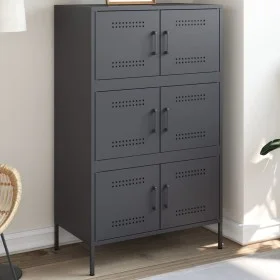 Anrichte aus anthrazitgrauem Stahl 68x39x113 cm von , Sideboards - Ref: Foro24-842960, Preis: 150,81 €, Rabatt: %