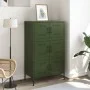 Aparador de acero verde oliva 68x39x113 cm de , Aparadores - Ref: Foro24-842962, Precio: 152,71 €, Descuento: %