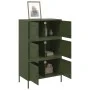 Aparador de acero verde oliva 68x39x113 cm de , Aparadores - Ref: Foro24-842962, Precio: 152,71 €, Descuento: %