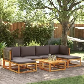 Set de sofás de jardín con cojines 7 pzas madera maciza acacia by , Garden sets - Ref: Foro24-3278908, Price: 629,70 €, Disco...