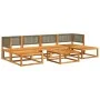 Gartensofa-Set mit 7-teiligen massiven Akazienholz-Kissen. von , Gartensets - Ref: Foro24-3278908, Preis: 629,70 €, Rabatt: %